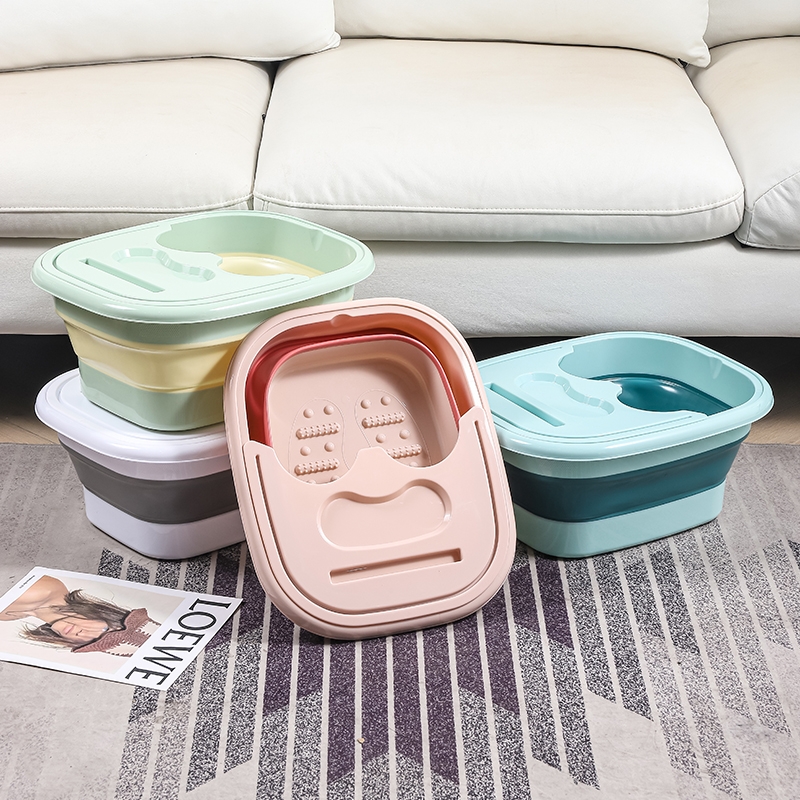 泡脚桶按摩款高筒加热折叠式保温便携小孩老年人足浴盆多规格