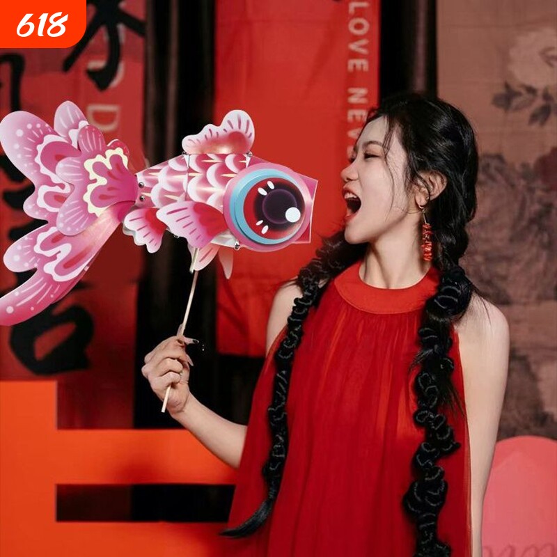 金鱼锦鲤结婚拍照道具新娘晨袍手持灯笼创意婚礼伴娘接亲婚庆用品