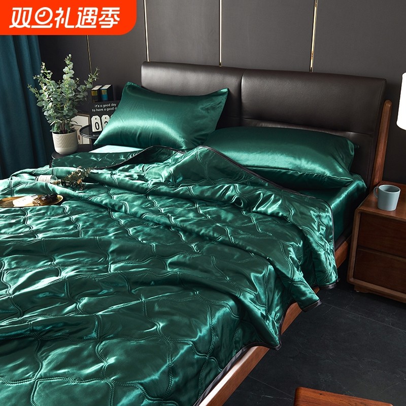 冰丝夏被空调被可机洗单人双人莫代尔被芯夏天抗菌春秋薄被子水洗