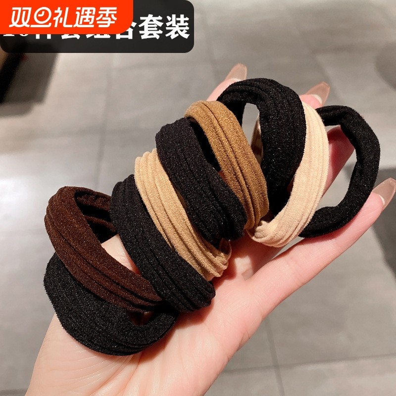 扎头发发饰发绳发圈头绳马尾高弹力橡皮圈夏季加宽无接缝简约头饰