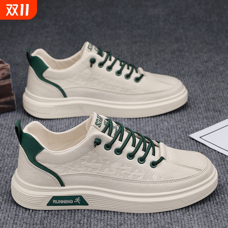 啄木鸟男鞋2025新款潮流百搭小白鞋子男士透气一脚蹬板鞋运动休闲