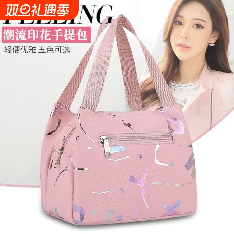 J布包女帆布手提小包包牛津布防水包手机包女包新款妈妈买菜包