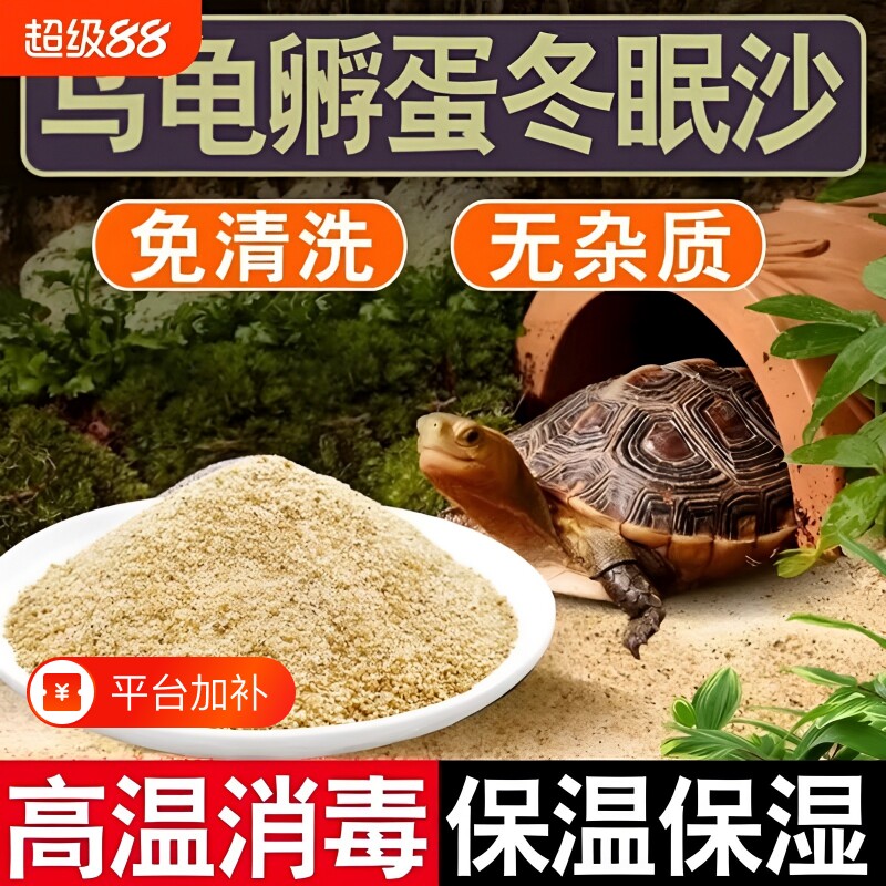 乌龟冬眠孵化产蛋细沙子龟缸造景装饰专用石头河沙免洗螃蟹苔藓
