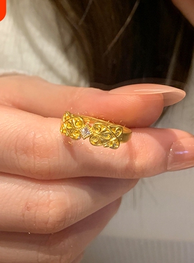复古个性轻奢蝴蝶戒指