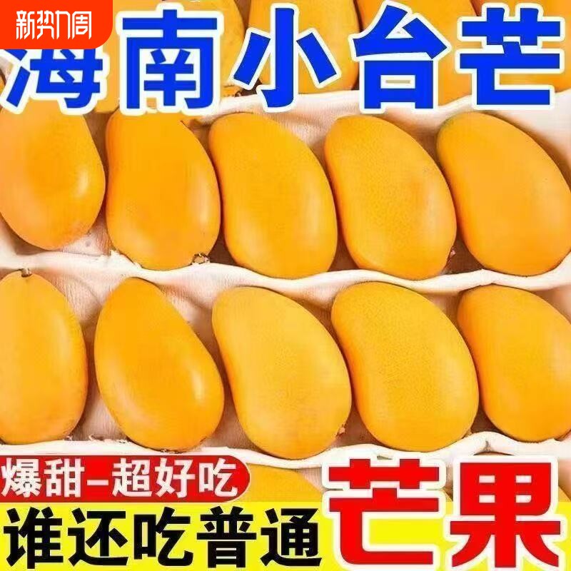 纯甜海南正宗芒果应季新鲜热带水果薄皮小芒果整箱批发