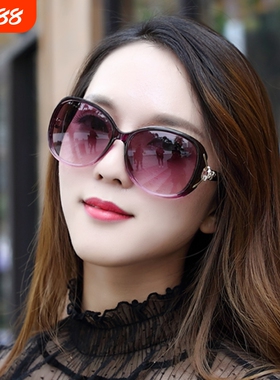 太阳镜女2025夏新款潮防紫外线女士墨镜时尚圆脸偏光眼镜显瘦高清