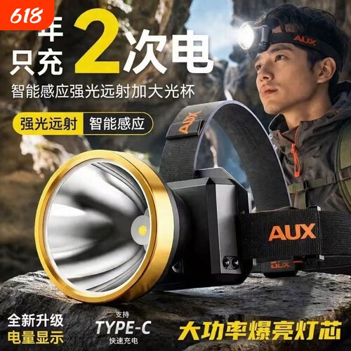 公牛头灯强光超亮头戴式手电筒