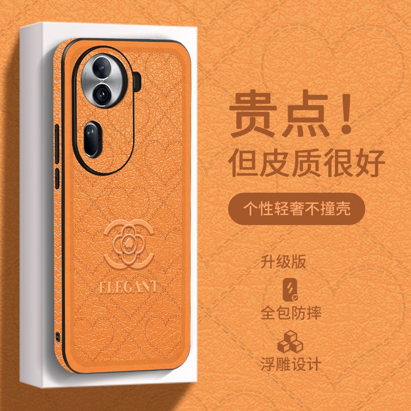 时尚皮纹适用OPPOReno11手机壳