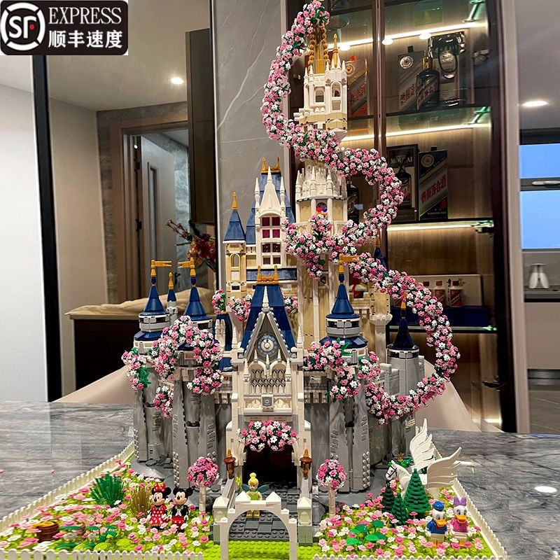 兼容乐高积木玩具同款迪士尼樱花城堡巨大型拼装拼图模型生日礼物