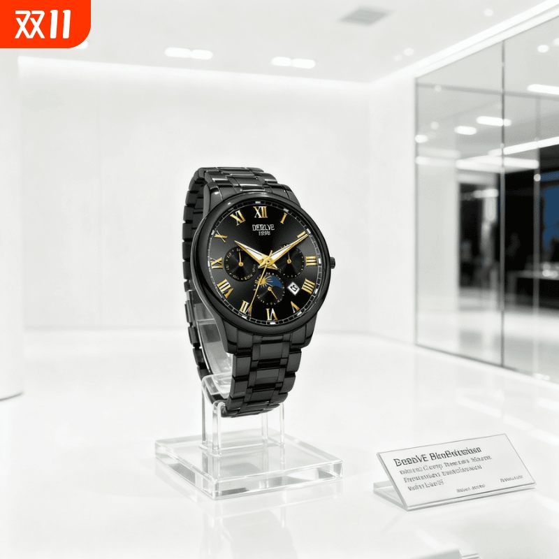 男款手表防水石英腕表高级感男士全自动非机械表正品名牌钢带商务