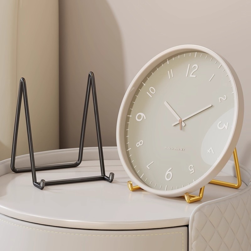 时钟支架桌面相框展示架照片摆台支撑架证书金属架子简易盘子底座