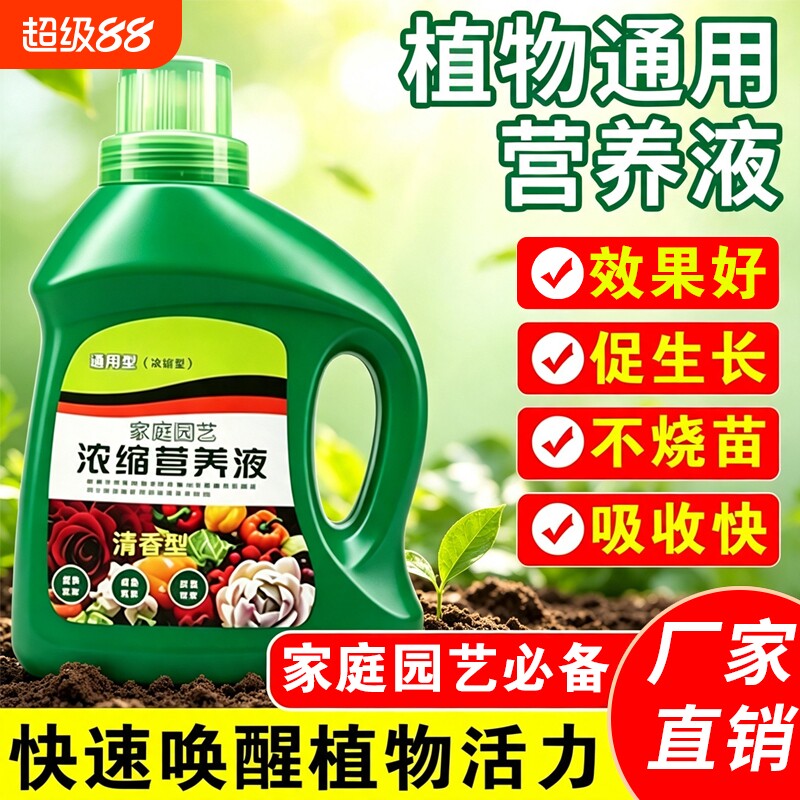 植物营养液通用型花卉浓缩室内绿植盆栽富贵竹家庭园艺肥料花肥