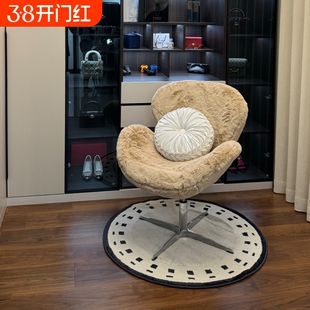 天鹅椅家用轻奢高级感化妆凳子女生卧室梳妆旋转升降化妆椅电脑椅