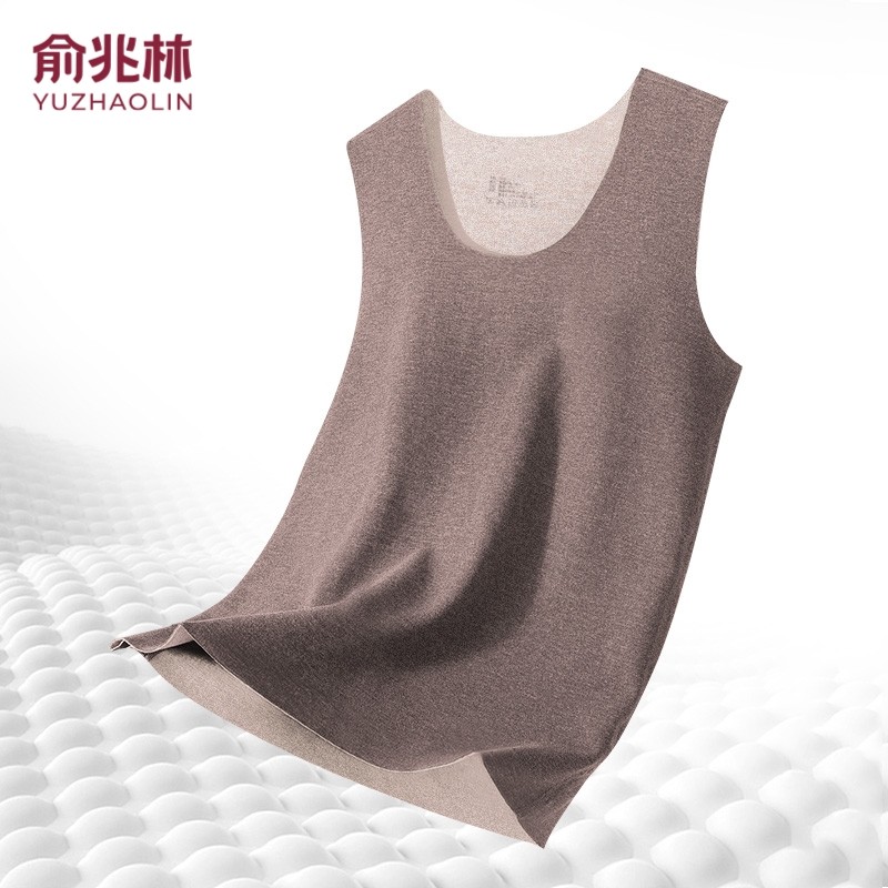 俞兆林蚕丝羊毛保暖背心男款自发热秋冬季新款无痕上衣打底多规格