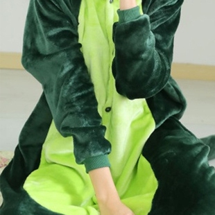 跨境法兰绒成人儿童恐龙连体睡衣动物恐龙连体睡衣亲子家居演出服