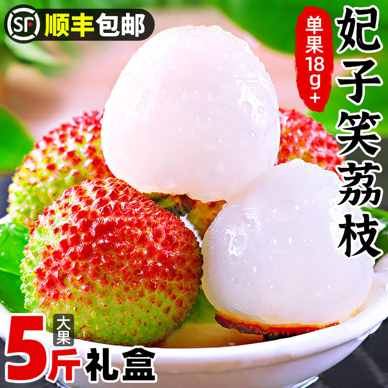 正宗广东妃子笑荔枝肉厚核小大果茂名老树荔枝当季整箱顺丰包邮