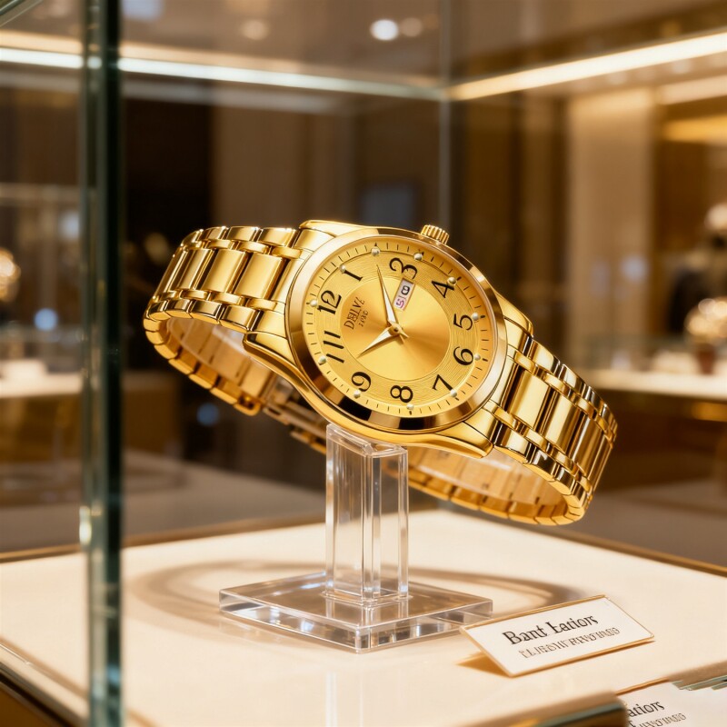 手表男款机械风全自动防水高级感全自动男表数字双日历防水腕表男