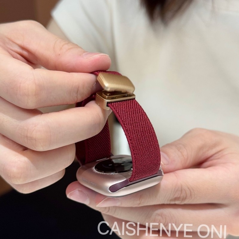 适用于苹果手表11表带磁吸细版尼龙iwatchs10柔软透气Ap