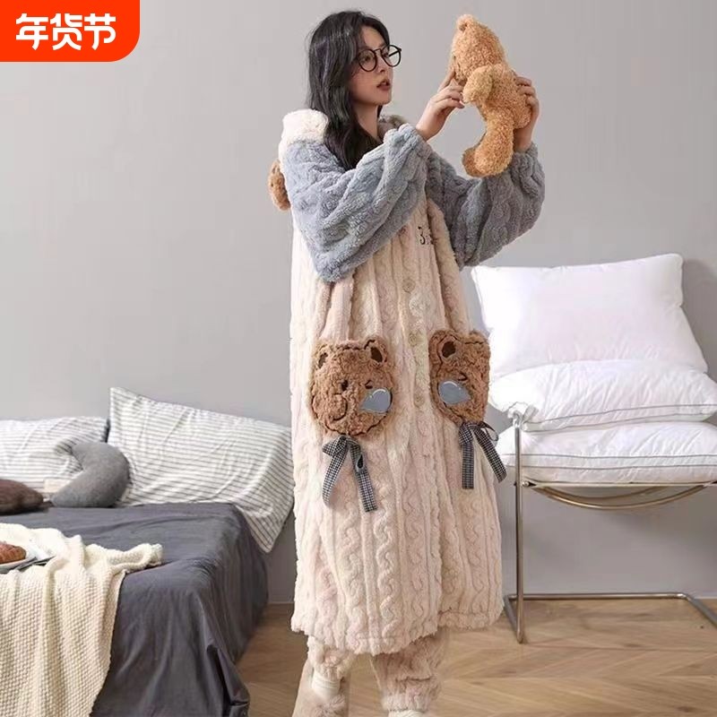 睡衣冬季情侣款舒棉绒家居服加绒加厚秋冬款两件套装睡袍夹棉外出,女士内衣/男士内衣/家居服,睡衣/家居服套装,淘宝优惠券,粉丝福利购,淘宝优惠卷
