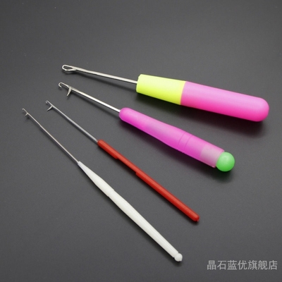 织补专用工具带舌头钩针编织工具细小钩针不锈钢毛衣针手工DIY织