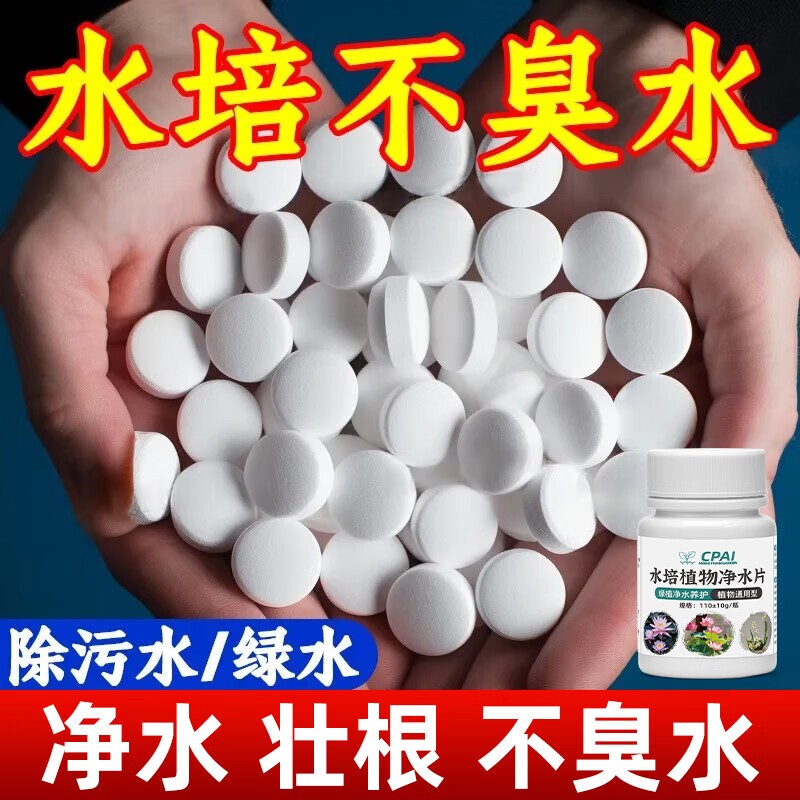 水培植物净水片鲜花花卉保鲜剂不臭水杀菌消毒片净化水质碗莲专用