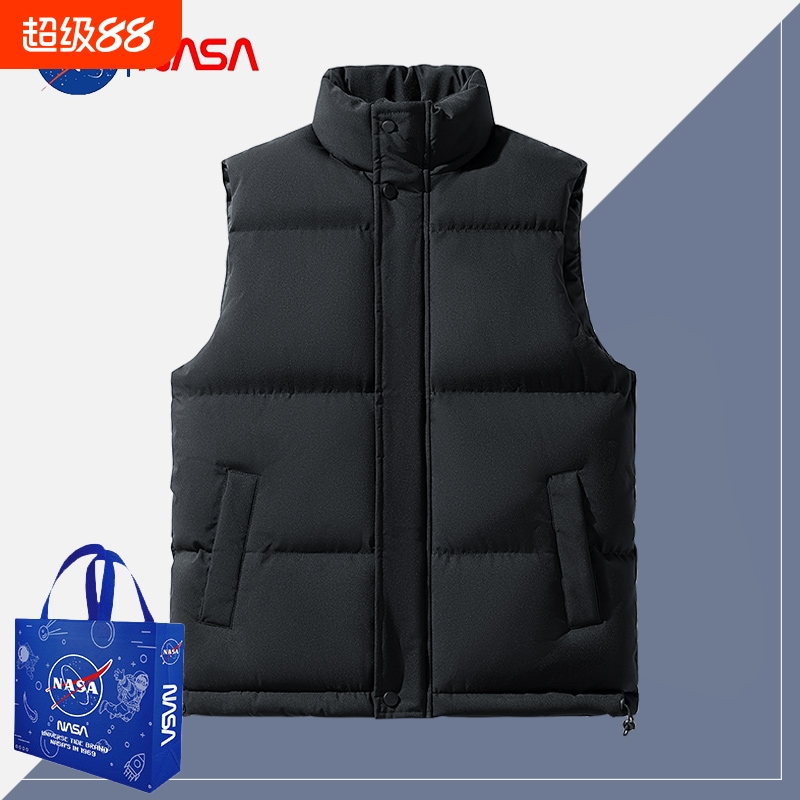 nasa羽绒棉马甲男女款2025新款背心秋冬季加厚保暖坎肩棉服外套男