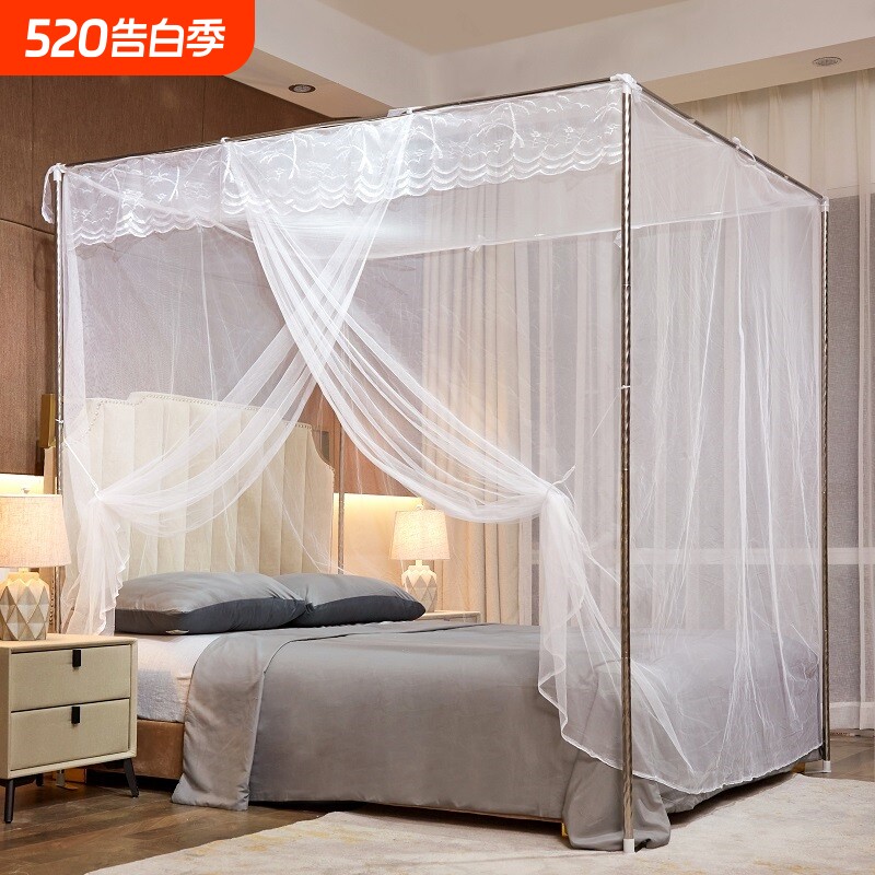 爆款防蚊加厚单门家用蚊帐1.5米卧室1.8m落地一开门无支架加密
