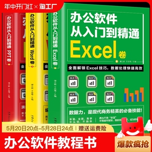 excel word 计算机基础知识书籍电脑入门 全套3册从入门到精通 制作表格零基础自学数据处理分析设计思维应用书 ppt办公****教程书