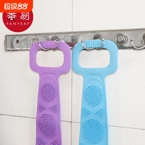 搓背巾A1pl700-双面硅胶搓澡巾硅胶搓澡巾搓泥长条拉澡巾洗澡刷