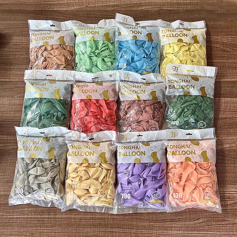 加厚气球生日布置场景装饰开业气氛拱门结婚派对10寸儿童无毒无味