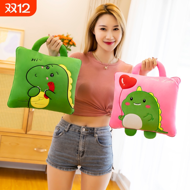 抱枕被子两用枕头女生睡觉车载车内靠枕二合一毯子办公室午睡靠垫