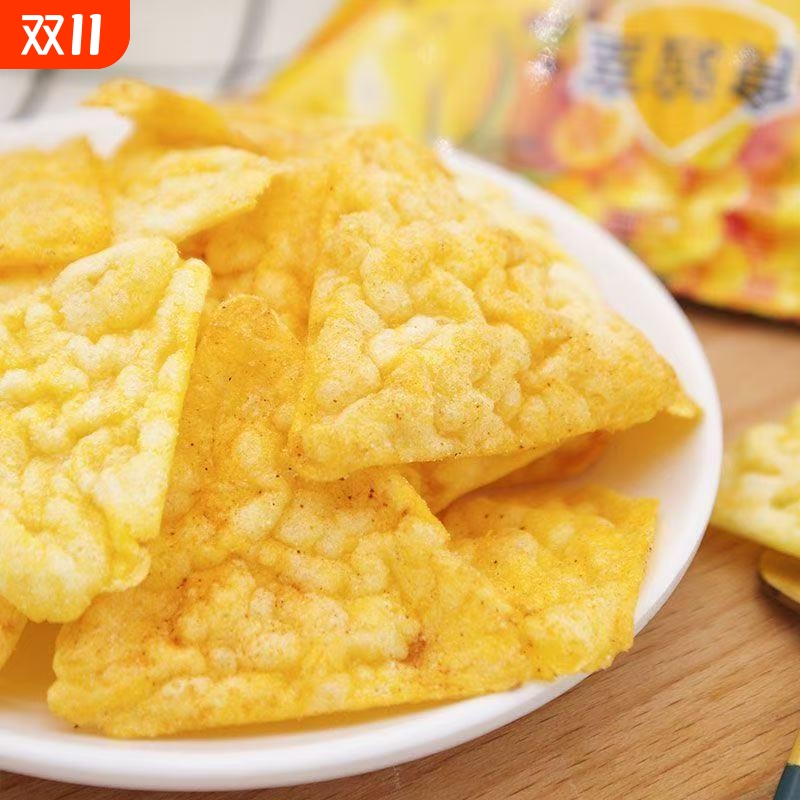 轻脆玉米片非油炸薯片解馋休闲膨化酥脆食品网红爆款小零食