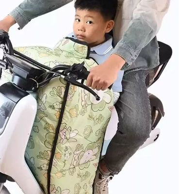 电动车儿童座椅挡风被带小孩前置开叉宝宝防风亲子防风罩四季通用