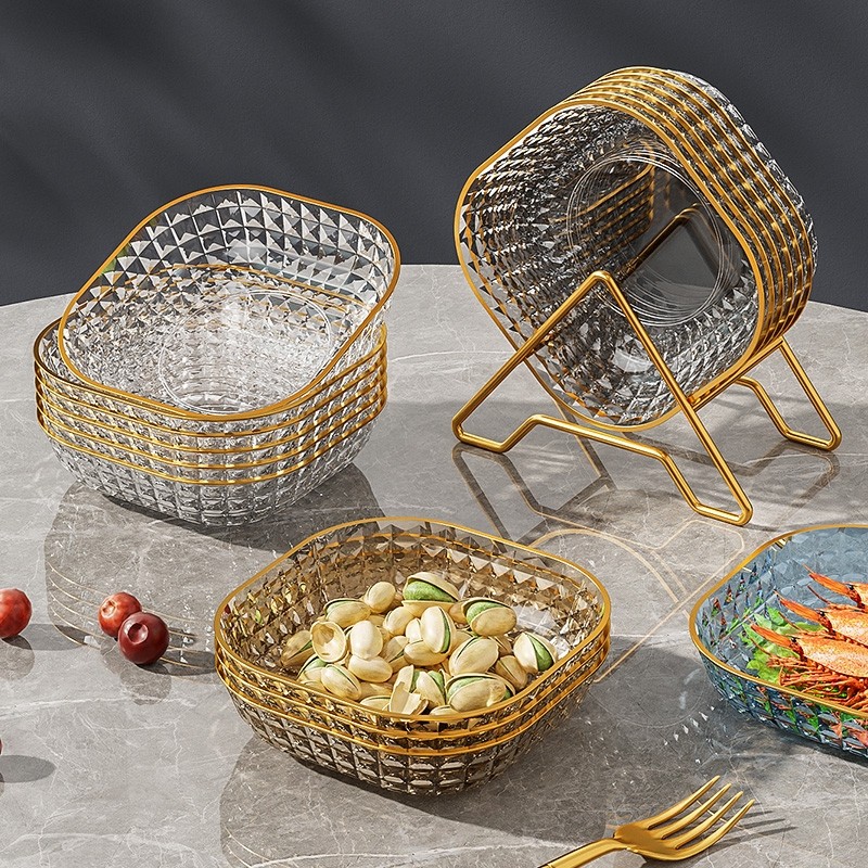 吐骨小盘子家用吐骨头水果盘盘碟塑料碟子渣盘盘子菜盘零食精致