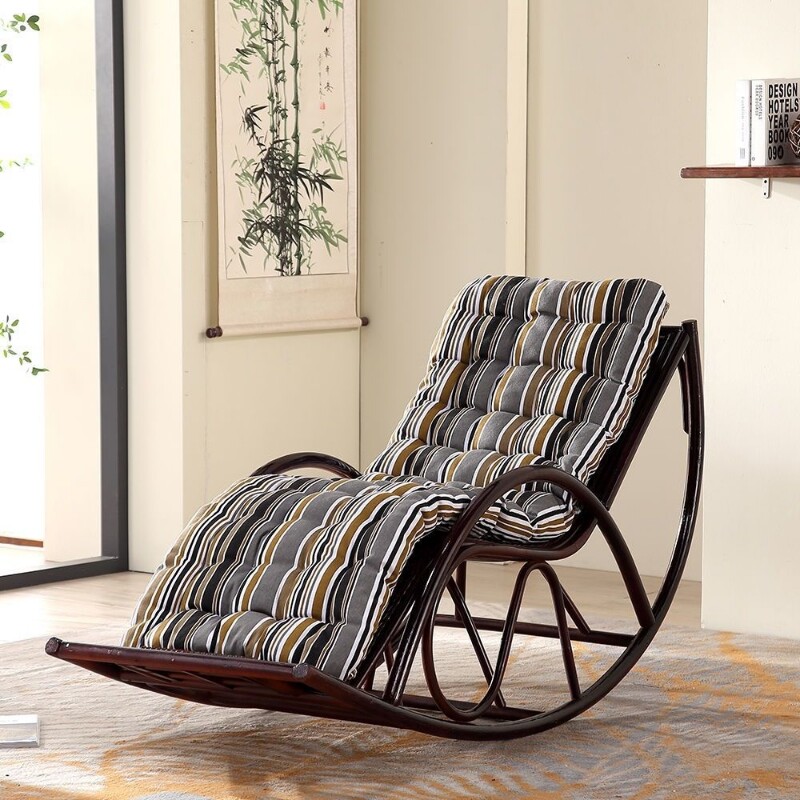 b藤椅摇椅躺椅阳台家用休闲真藤摇摇椅大人老人客厅庭院藤编逍遥