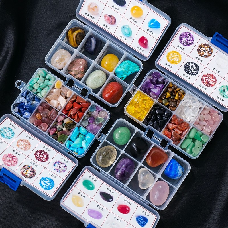 天然水晶原石玛瑙雨花石圣诞节儿童礼物石头矿石标本彩色宝石