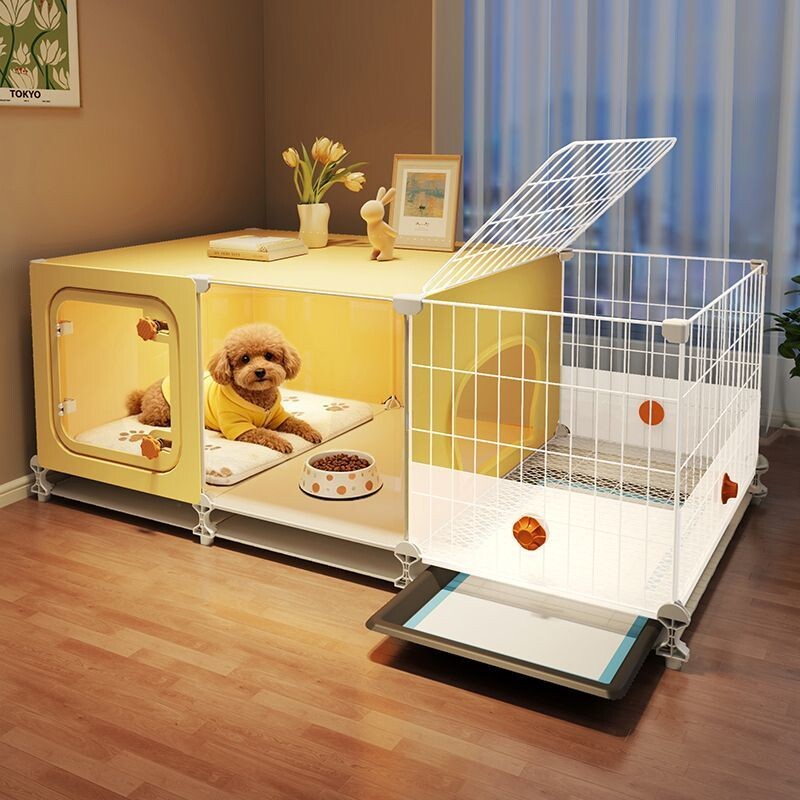 狗笼子小型犬一室一厅一卫家用室内狗窝带厕所分离小狗别墅泰迪笼