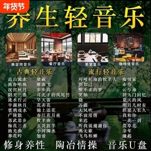 五音疗愈舒缓养生馆轻音乐无损u盘餐厅餐吧茶室专用音响歌曲优盘