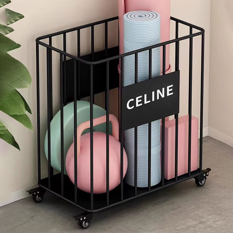 瑜伽垫收纳筐客厅运动器材整理架