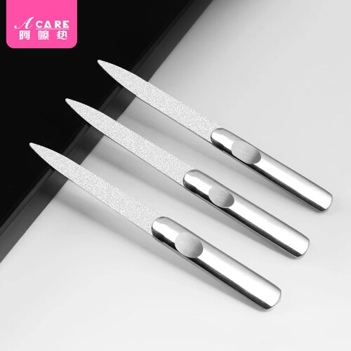 指甲锉/不锈钢AA1sn0-条双面锉刀指甲砂条美甲工具修护理锉