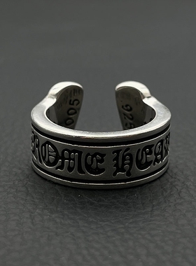 ODEK高级感复古厚重卷轴开口戒指欧美小众嘻哈指环霸气朋克经典潮