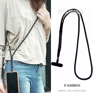 通用自锁调节手机挂绳户外斜挎绳加粗手腕绳防摔挂脖绳登山手机链男女同款 百搭高品质不影响手机充电 时尚