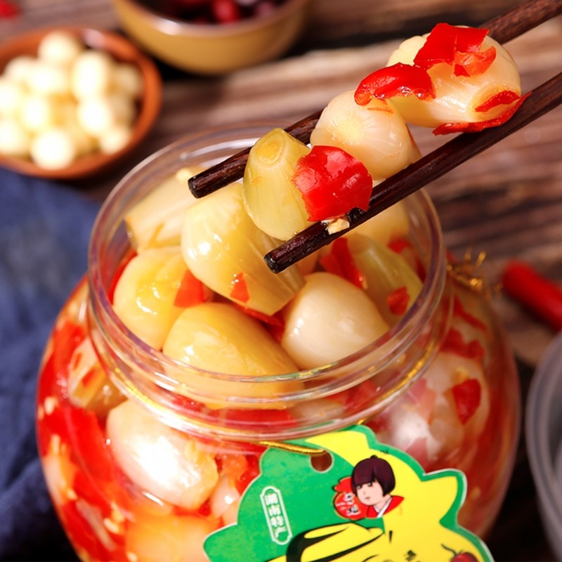 曾姐藠头下饭菜腌制酸辣茭头即食爽口荞头泡酱菜咸菜叫头腌菜450g