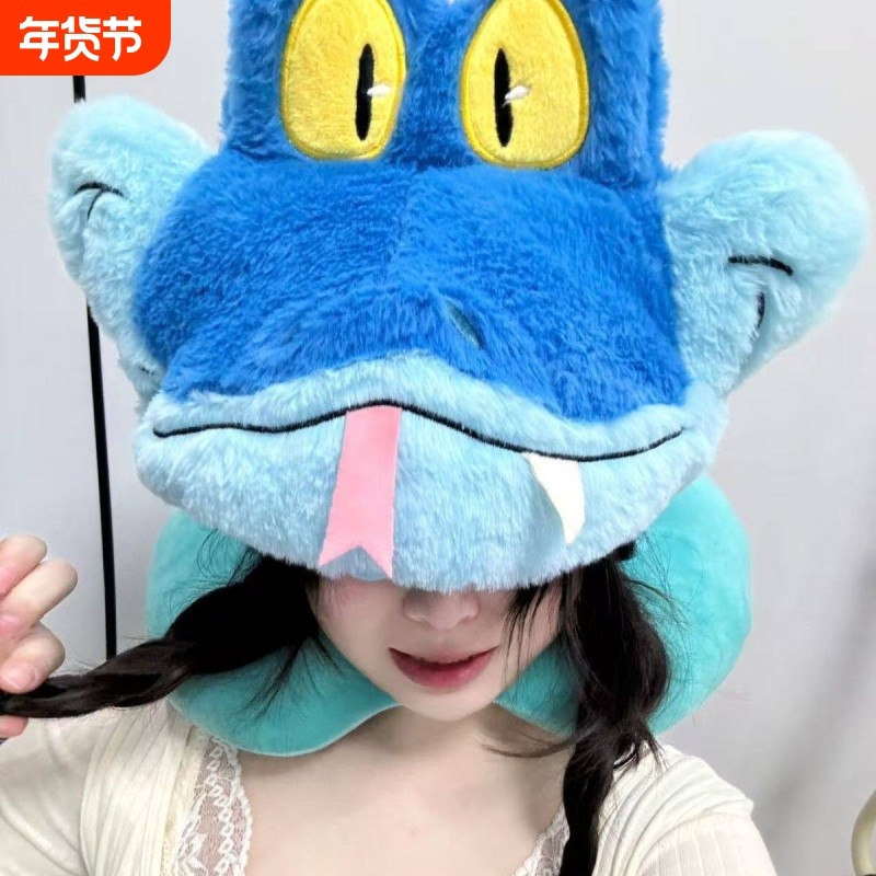 盖瑞一条蛇玩偶毛绒玩具帽子疯狂动物城2可爱连帽头套午睡u型枕头