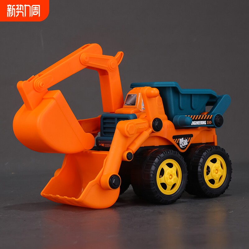 大号挖掘机工程车推土机玩具男孩儿童挖沙铲车沙滩生日礼物翻斗车