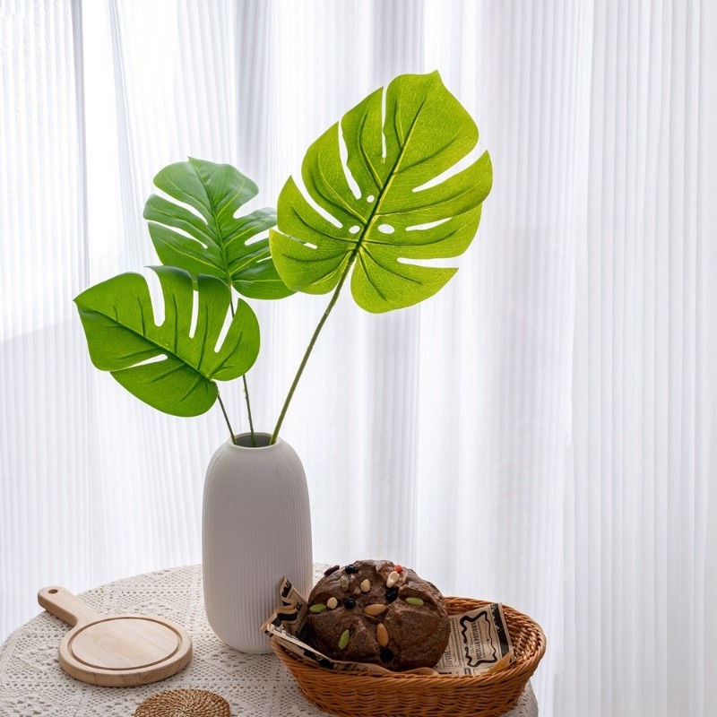 【新品】工艺品龟背叶假花仿真花INS风绿植物婚庆装饰