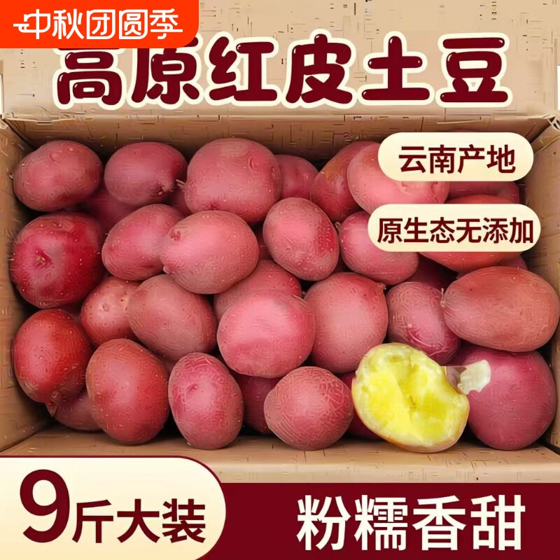 精选迷你小土豆新鲜9斤农家自种蔬菜现挖红皮小马铃薯小洋芋包邮图片