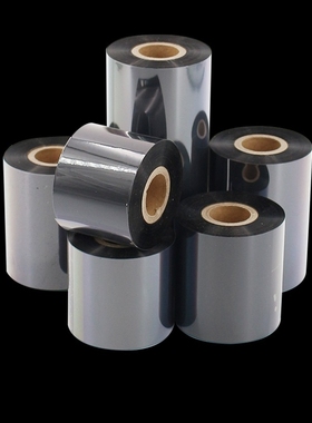 混合基蜡基碳带卷110X300m 40mm 50 60 70 80 90 100条码打印机不干胶标签纸亚银纸多功能全树脂水洗增强色带