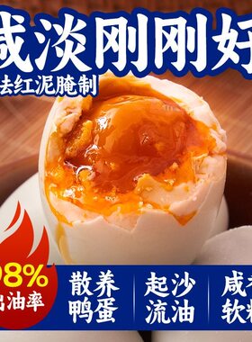 高邮咸鸭蛋蛋黄不太咸微流油麻鸭蛋整箱特产非海鸭蛋新鲜腌制好吃