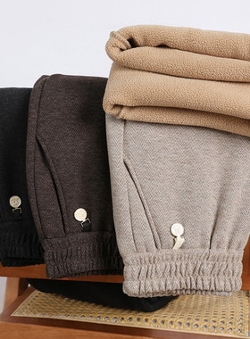 中老年妈妈新款加绒裤子秋冬天棉裤长裤外穿中年女裤裤子保暖裤厚